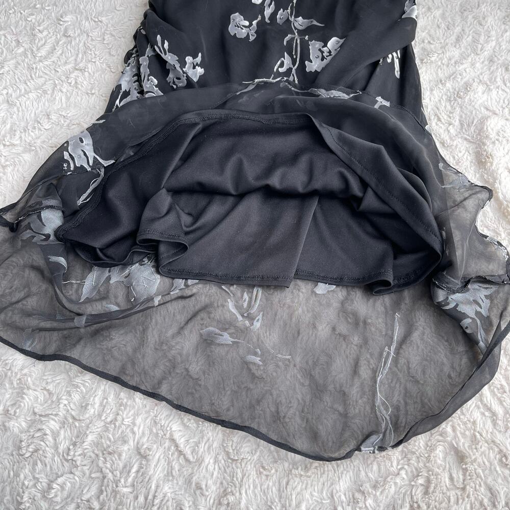 Alex Evenings beaded floral silk slip dress with matching scarf formal cocktail - Picture 8 of 17
